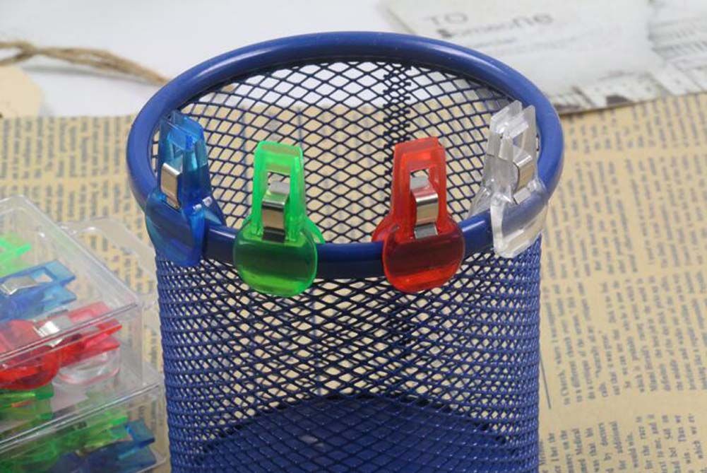 28 Pcs Plastic Binder Clips/Paper Clips/Binders/Sketchpad Clamps (multicolored)