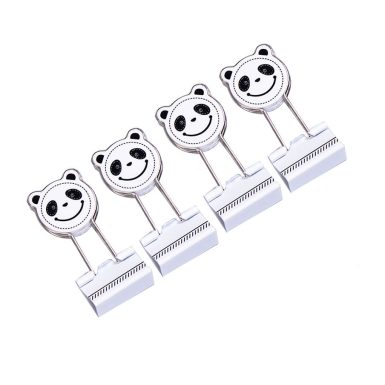 8 Pcs Metal Binder Clips/Paper Clips/Binders Panda Pattern Office Accessories