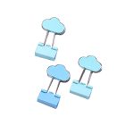 8 Pcs Metal Binder Clips/Paper Clips/Binders Cloud Shape Office Desk Accessories