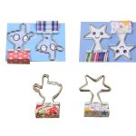 12 Pcs Metal Binder Clips/Paper Clips/Binders/Clamps (Finger And Star Shape)