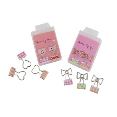 16 Pcs Metal Binder Clips/Paper Clips/Binders/Clamps (Heart Shape And Bow Shape)