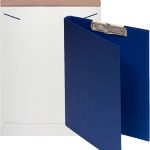 White Tab Lock Rigid Mailers, 13 x 18 Inch. Pack of 10 Cardboard Envelopes for Photos, Documents. Sturdy Stay Flat Mailers with Tab Lock Closure. Hard Rigid Shipping Envelopes