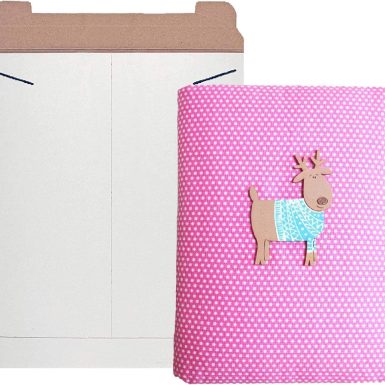 White Tab Lock Rigid Mailers, 12.25 x 15 Inch. Pack of 10 Cardboard Envelopes for Photos, Documents. Sturdy Stay Flat Mailers with Tab Lock Closure. Hard Rigid Shipping Envelopes